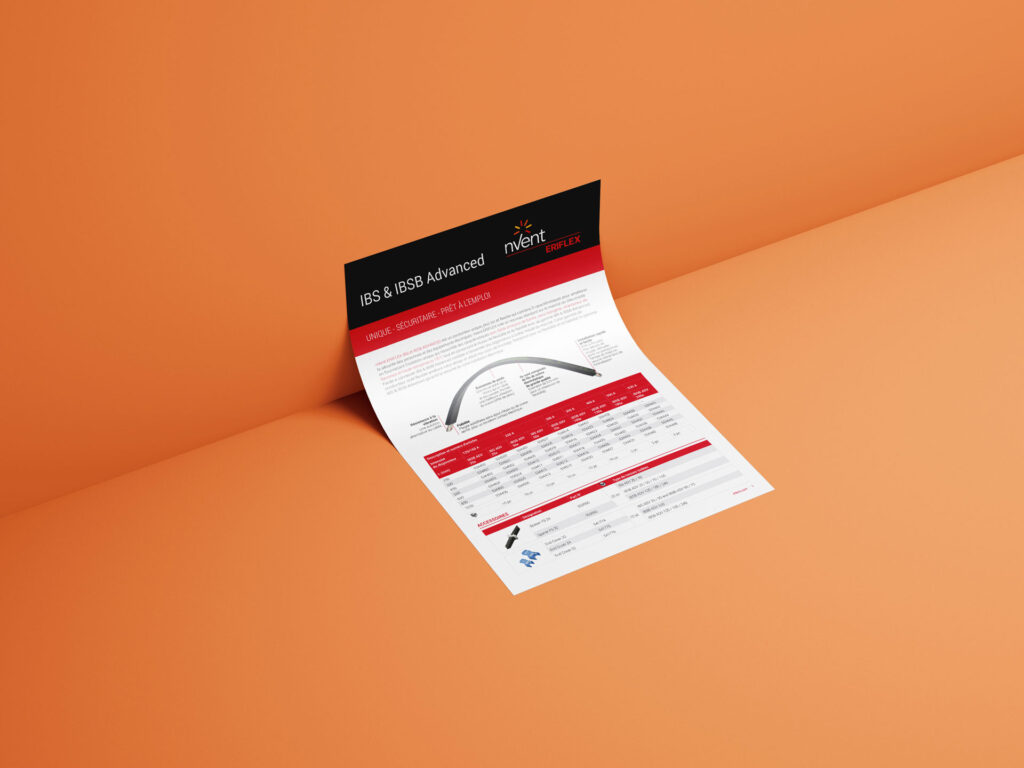 Flyer produit nVent réalisé par JLS Studio, agence de communication dans la Loire