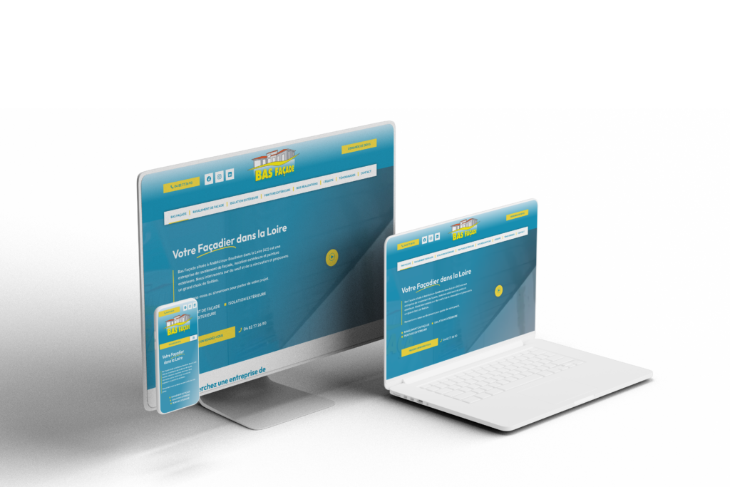 Site internet BAS Façade réalisé par JLS Studio