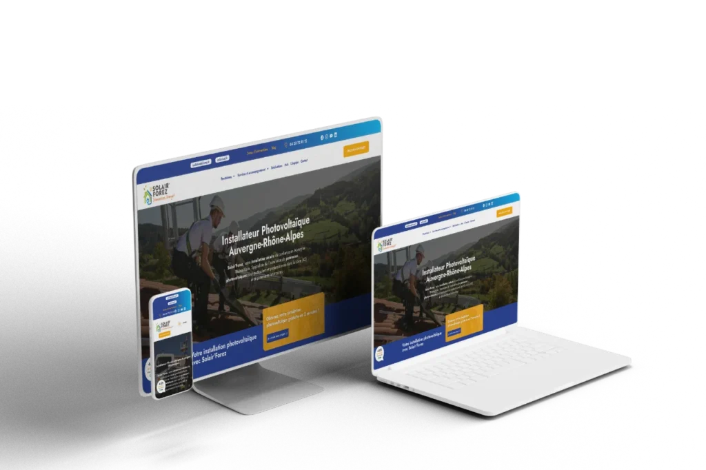Site internet Solair Forez réalisé par JLS Studio