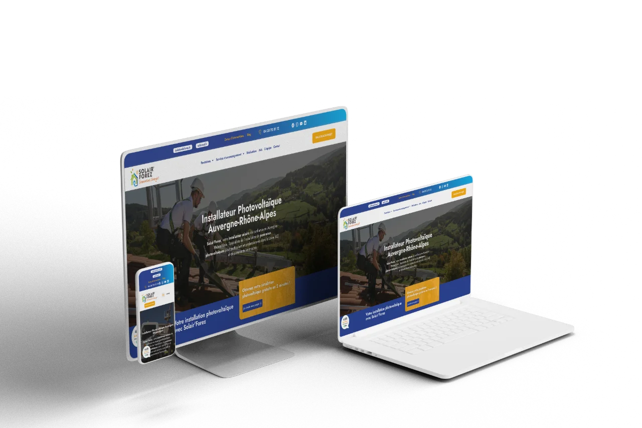 Site internet Solair Forez réalisé par JLS Studio