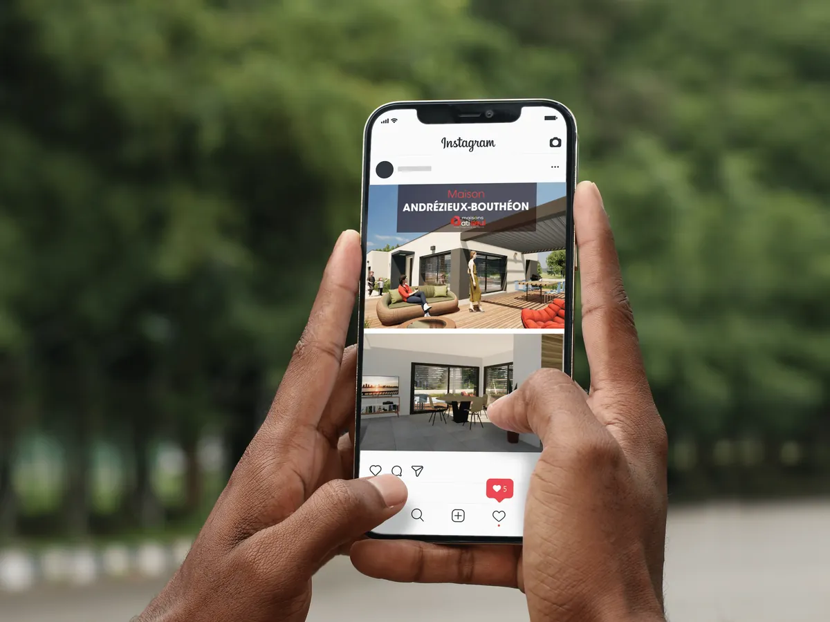 Publications réseaux sociaux Maisons Batiseul créées par JLS Studio